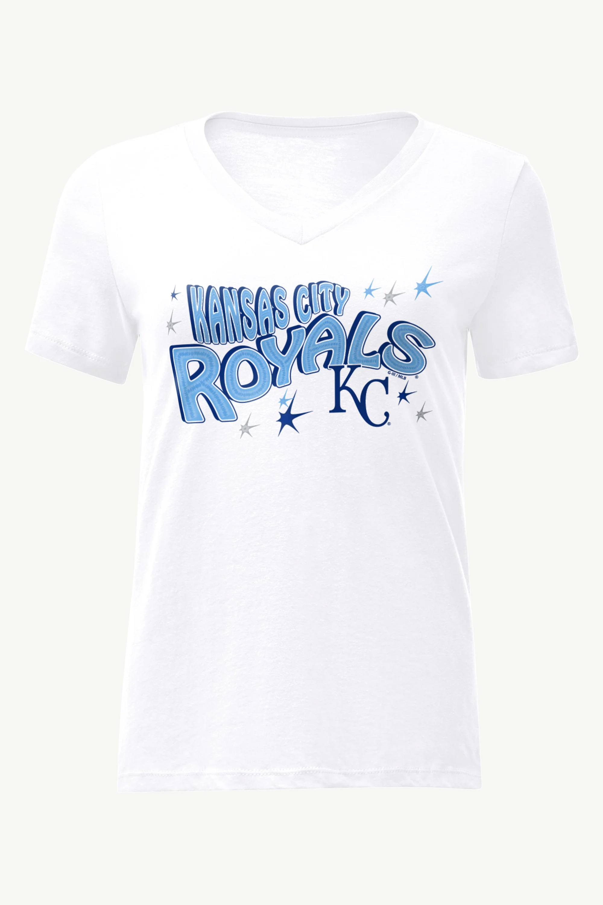 WOMENS KANSAS CITY ROYALS FIREWORKS V NECK T SHIRT