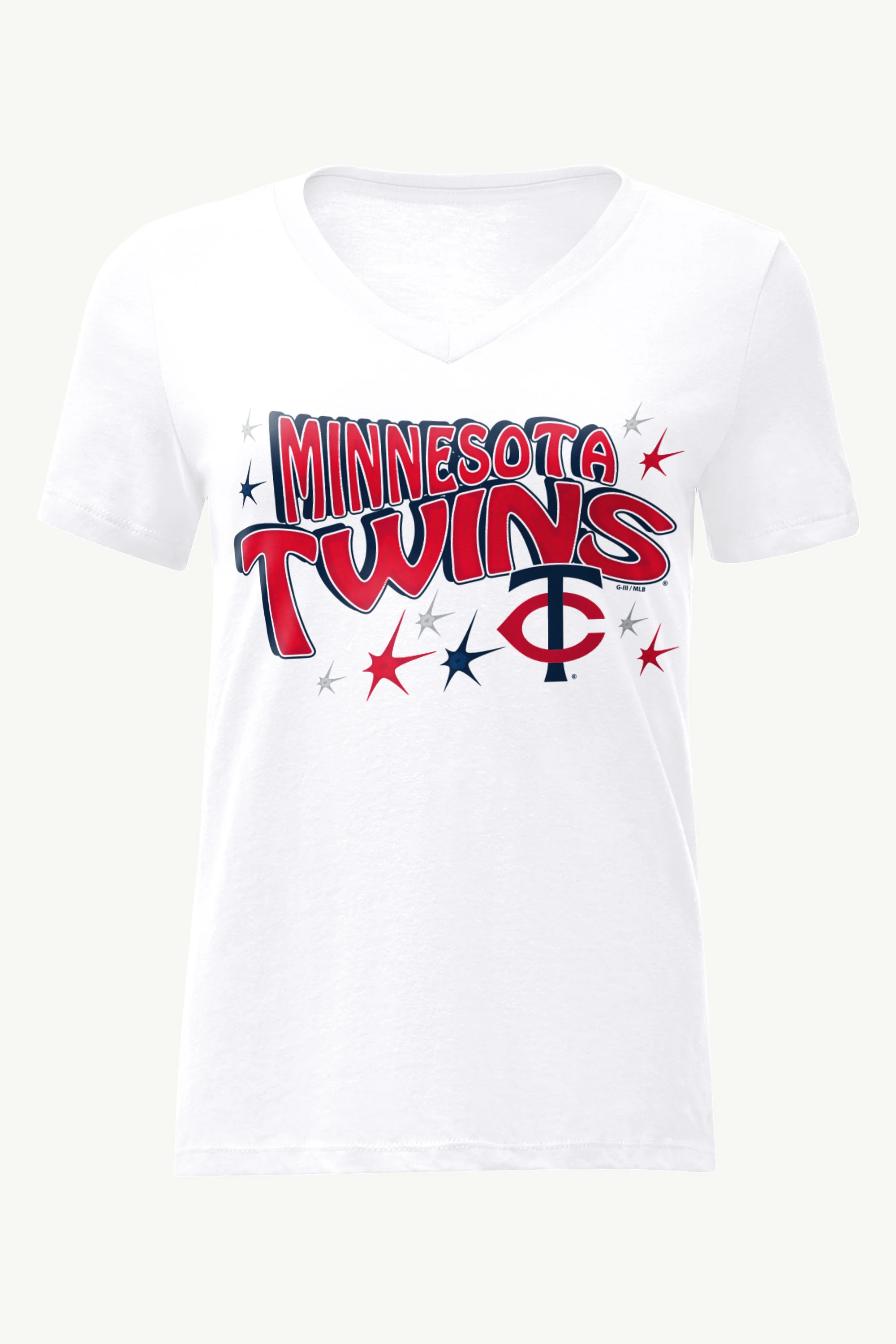 WOMENS MINNESOTA TWINS FIREWORKS V NECK T SHIRT - Image 4