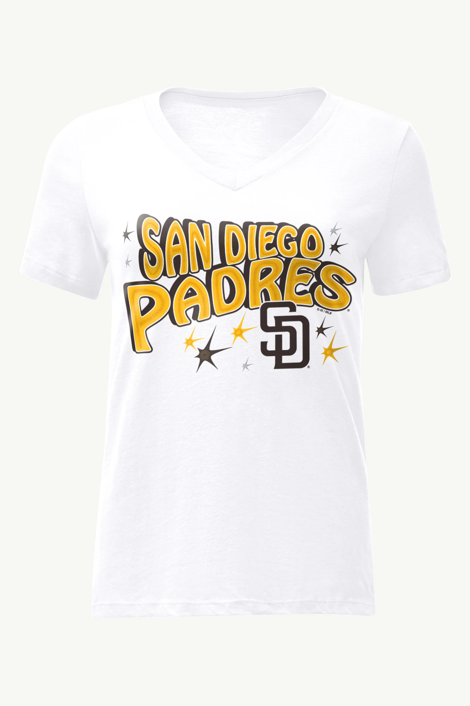 WOMENS SAN DIEGO PADRES FIREWORKS V NECK T SHIRT - Image 3