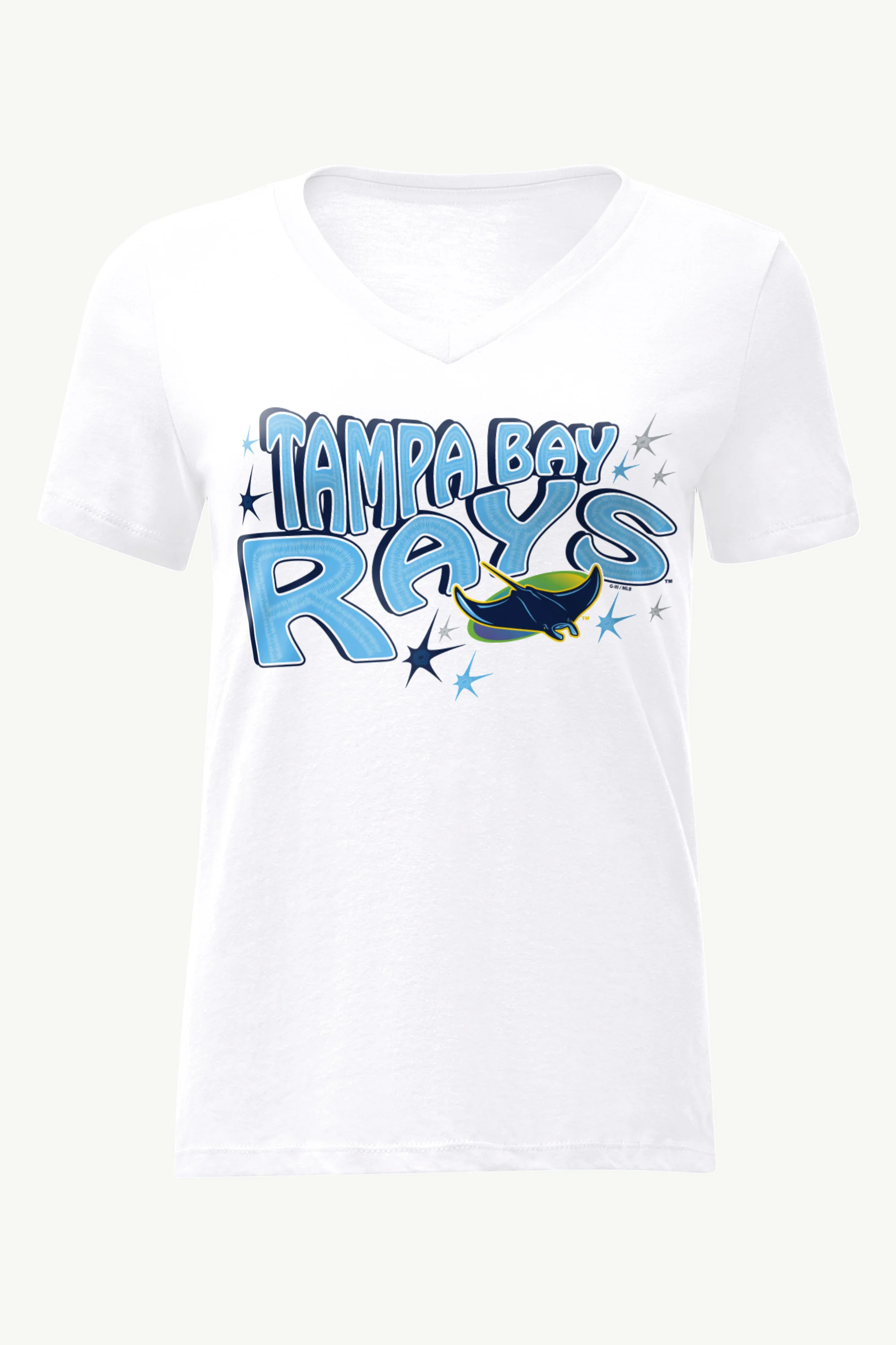 WOMENS TAMPA BAY RAYS FIREWORKS V NECK T SHIRT