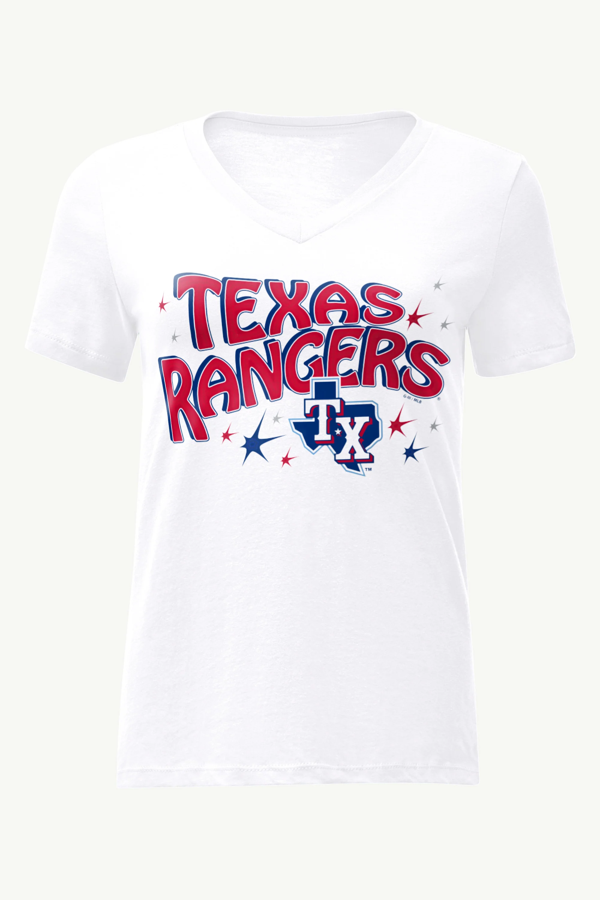 WOMENS TEXAS RANGERS FIREWORKS V NECK T SHIRT