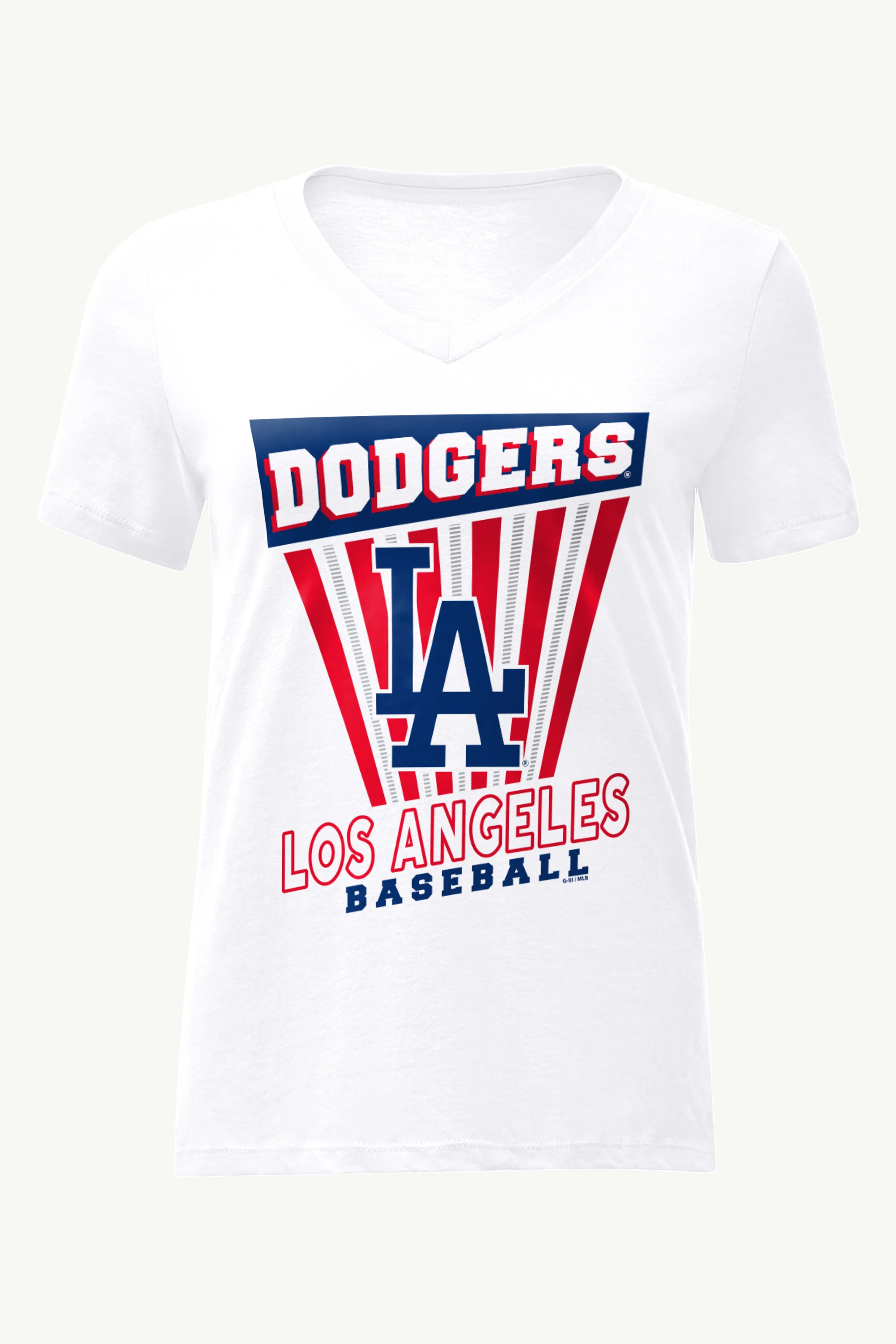 WOMENS LOS ANGELES DODGERS POSTER PRINT V NECK T SHIRT