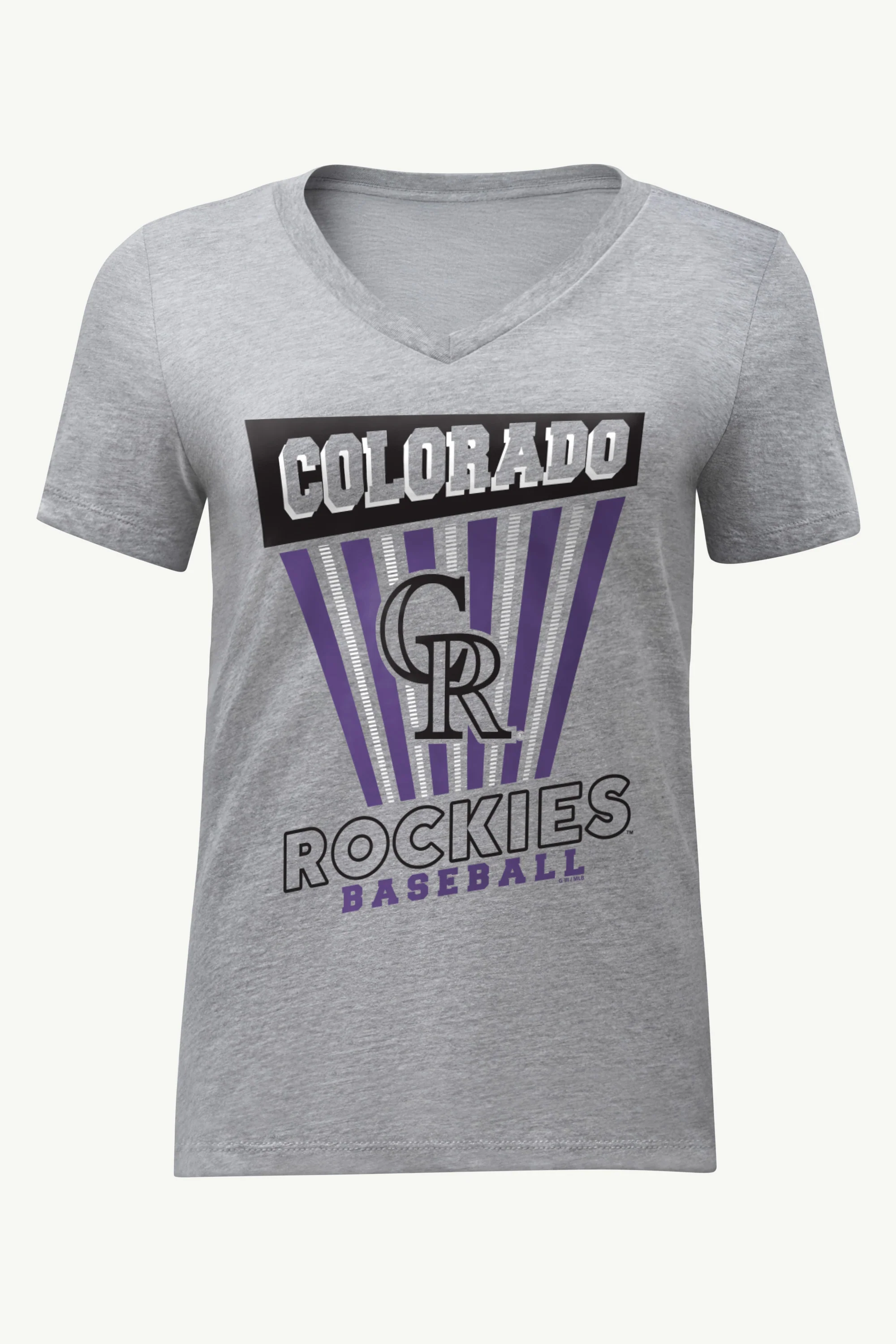 WOMENS COLORADO ROCKIES POSTER PRINT V NECK T SHIRT