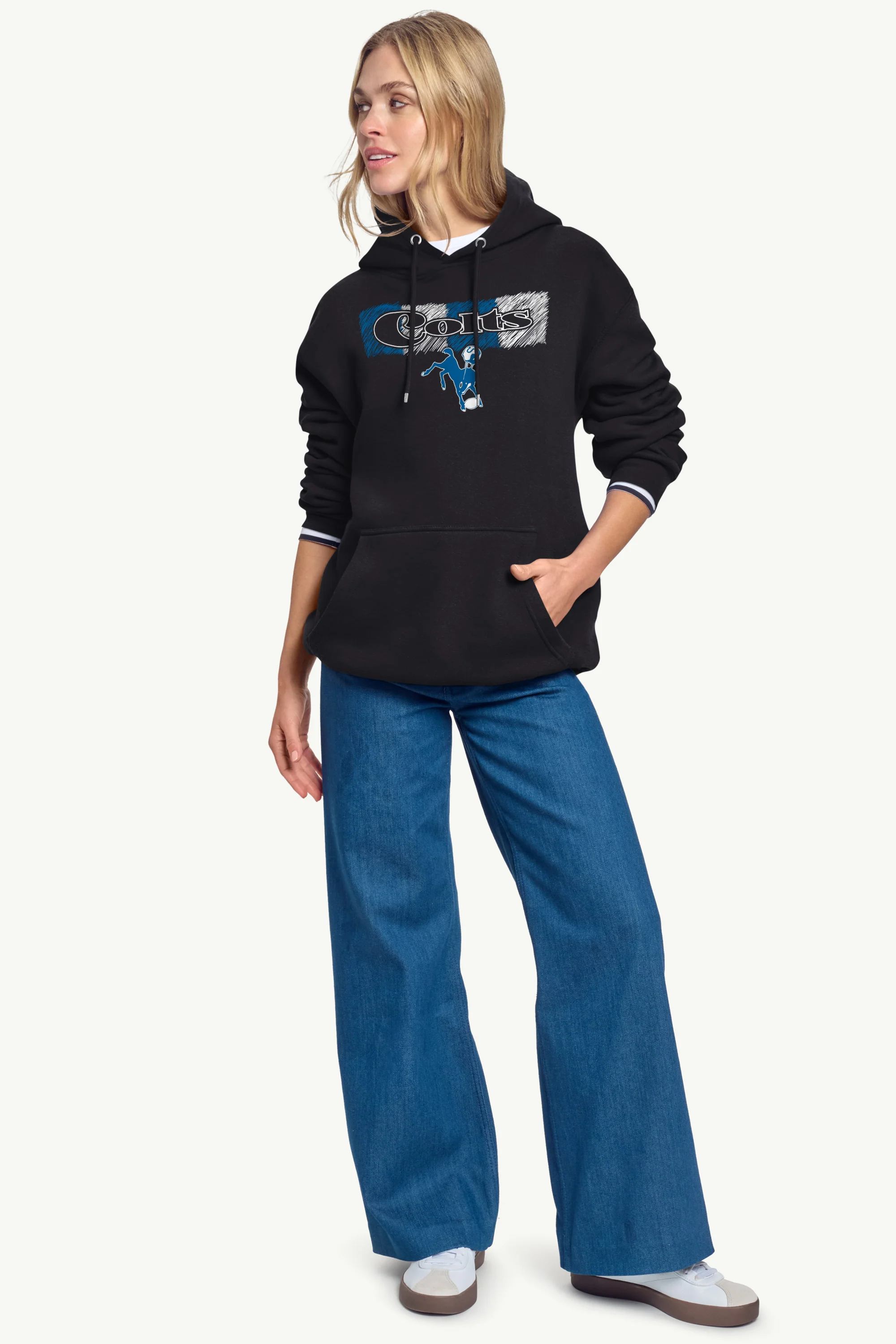 WOMENS INDIANAPOLIS COLTS COLOR SHADING HOODIE - Image 2