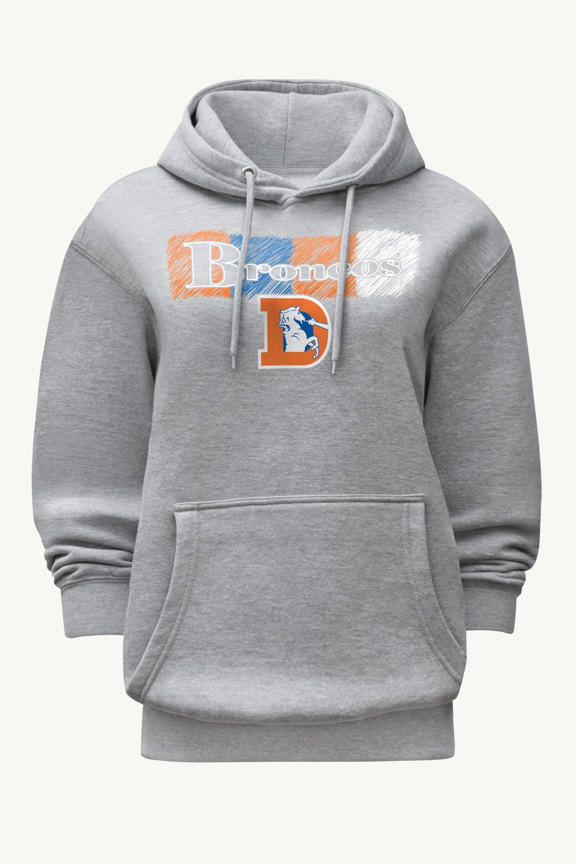 WOMENS DENVER BRONCOS COLOR SHADING HOODIE