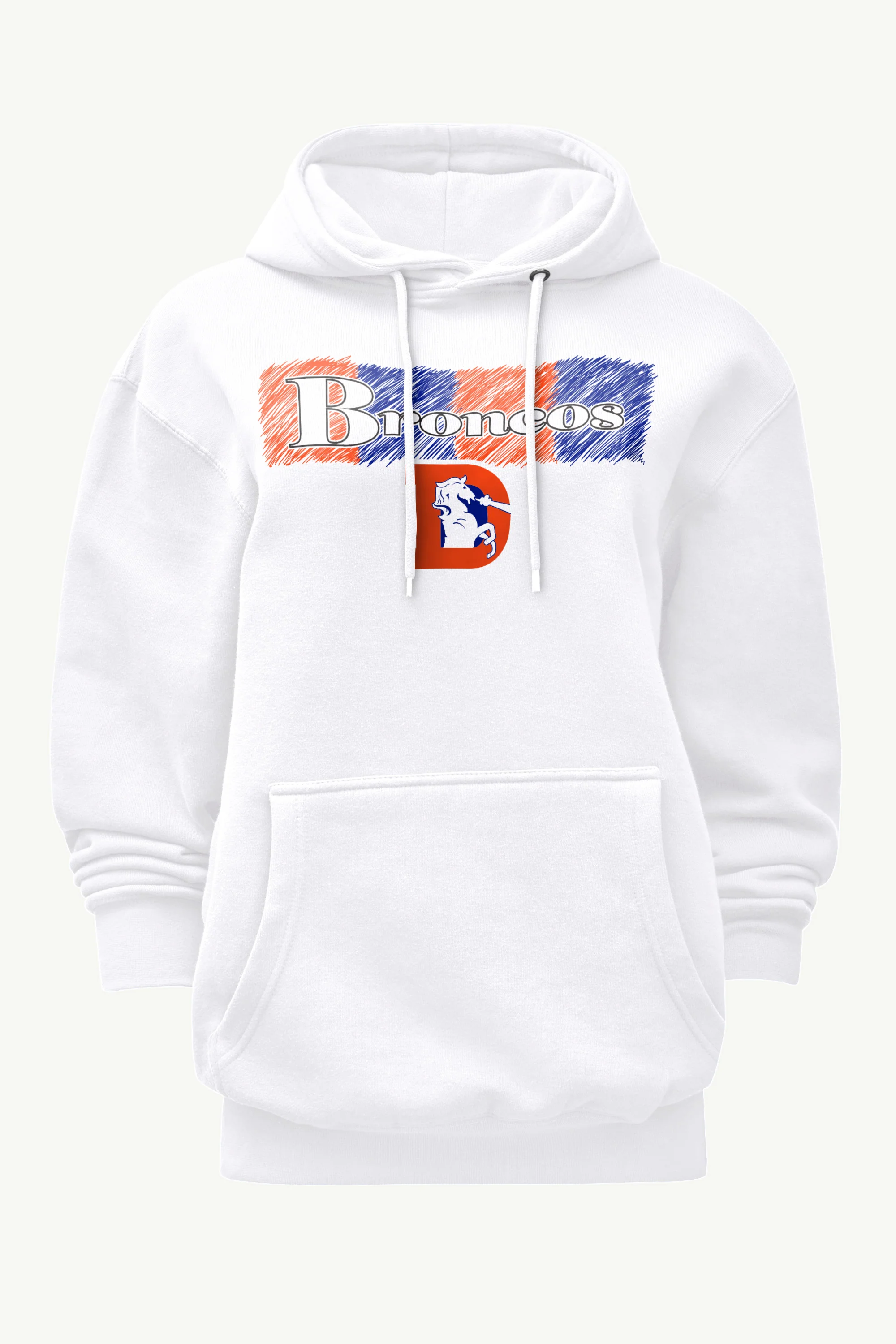 WOMENS DENVER BRONCOS COLOR SHADING HOODIE