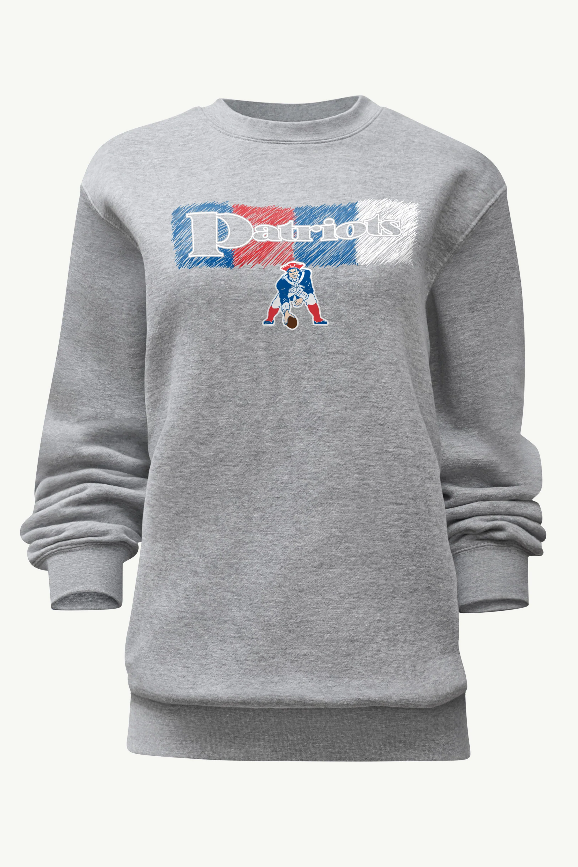 WOMENS NEW ENGLAND PATRIOTS COLOR SHADING SWEATSHIRT